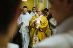 На рождественской мессе в римско-католическом костеле непорочного зачатия Пресвятой Девы Марии в Москве