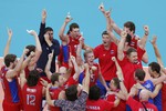 Российская команда празднует удивительную победу