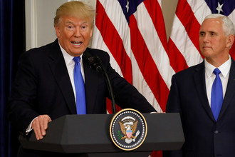 Президент США Дональд Трамп и вице-президент США Майк Пенс