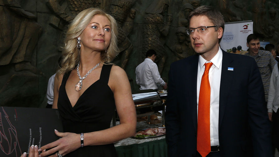 Мэр Риги Нил Ушаков с женой, 2013 год