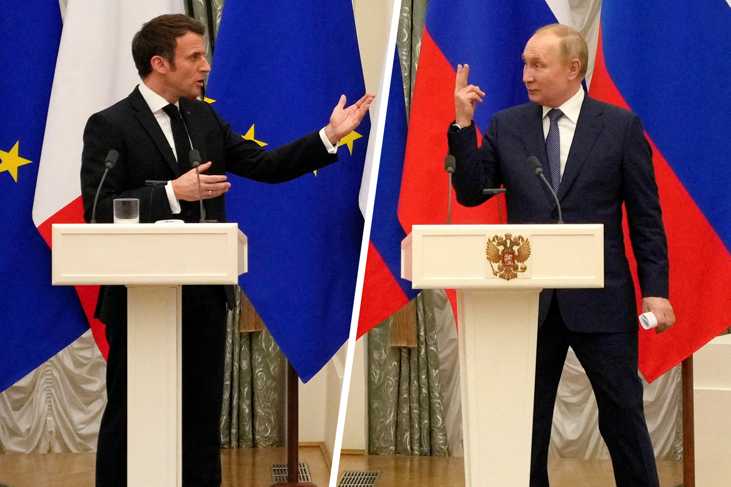 Макрон и Путин договорились созвать рабочую группу по перемирию в Донбассе