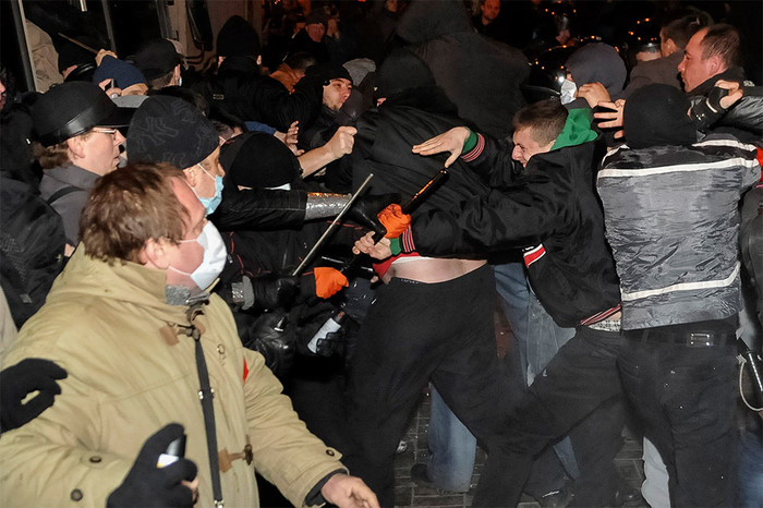Во время беспорядков на&nbsp;митинге в&nbsp;Донецке 