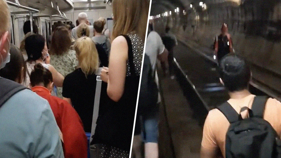 Из душного вагона по тоннелю пешком: пассажиры о сбое в метро Петербурга