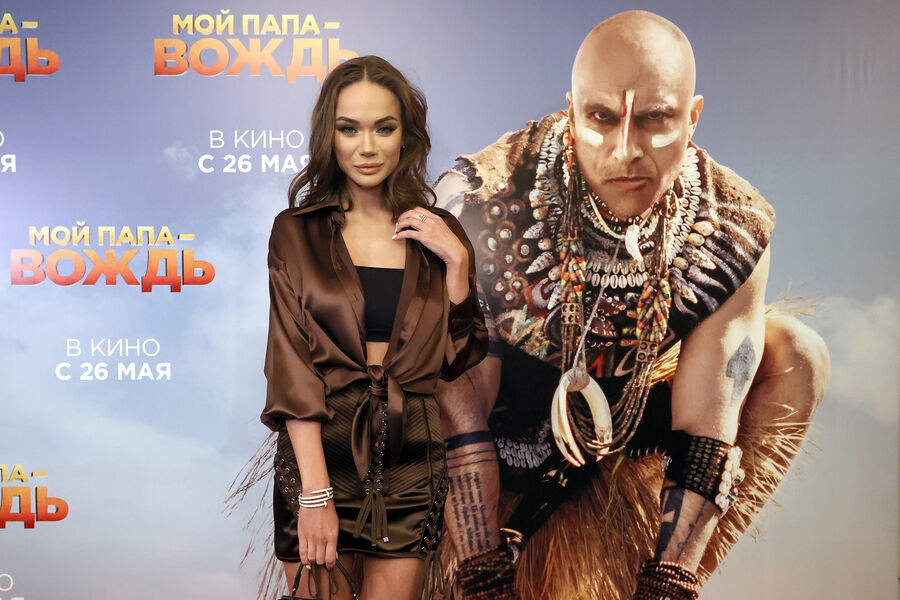 Яна Кошкина на&nbsp;премьере фильма режиссера Егора Кончаловского &laquo;Мой папа &mdash; вождь&raquo; в&nbsp;кинотеатре &laquo;Художественный&raquo;, 2022&nbsp;год