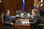 С президентом России Дмитрием Медведевым в Горках, 2009 год.