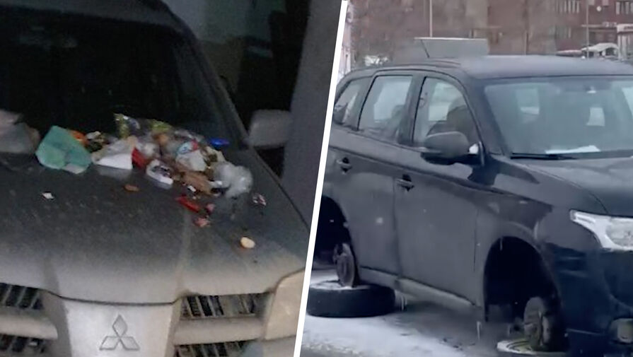 В Казани неизвестный порезал колеса на 10 машинах во дворе