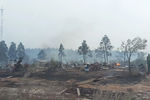 Последствия пожара в поселке Джабык, 10 июля 2021 года