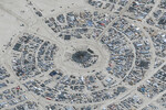Спутниковый снимок фестиваля Burning Man в пустыне Блэк-Рок, штат Невада