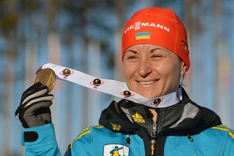 Украинская биатлонистка Валентина Семеренко