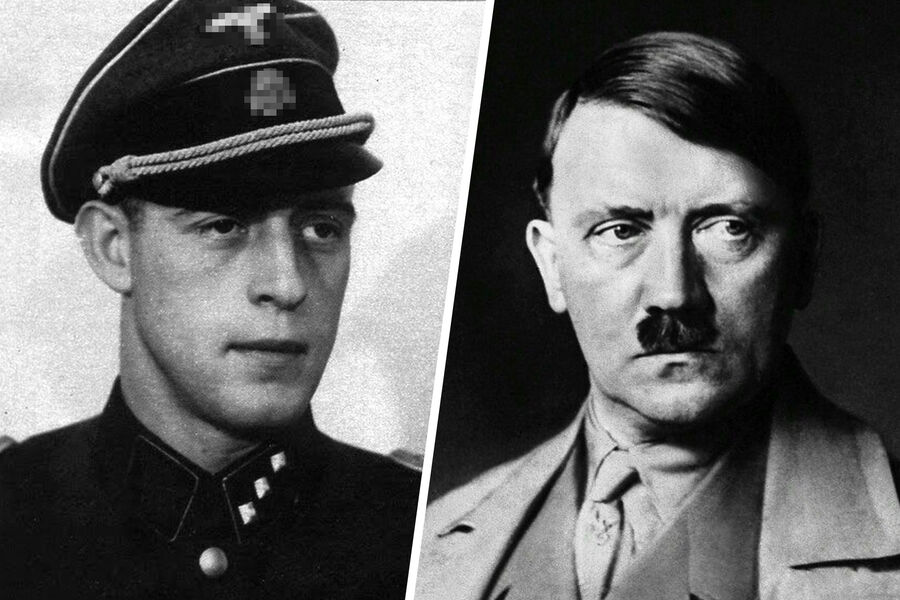 Отто Гюнше и Адольф Гитлер (коллаж)