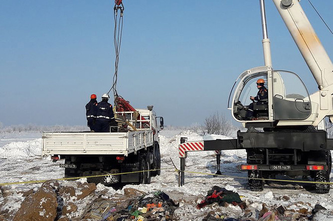Поиски обломков после крушения пассажирского самолета Ан-148 в Раменском районе Подмосковья, 13 февраля 2018 года