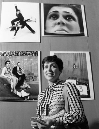 Фигуристка Ирина Роднина на выставке «Спорт — посол мира», 1980 год