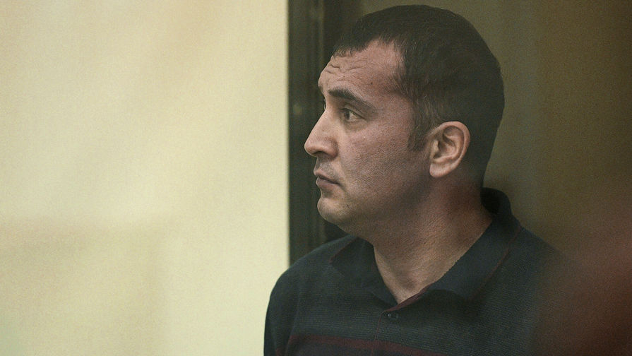 Обвиняемый Обид Абдыраимов во время заседания Ленинградского окружного военного суда, 14 декабря 2017 года