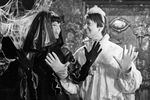 Джейн Фонда в роли Ночи и Георгий Вицин на съемках фильма «Синяя птица», 1975 год