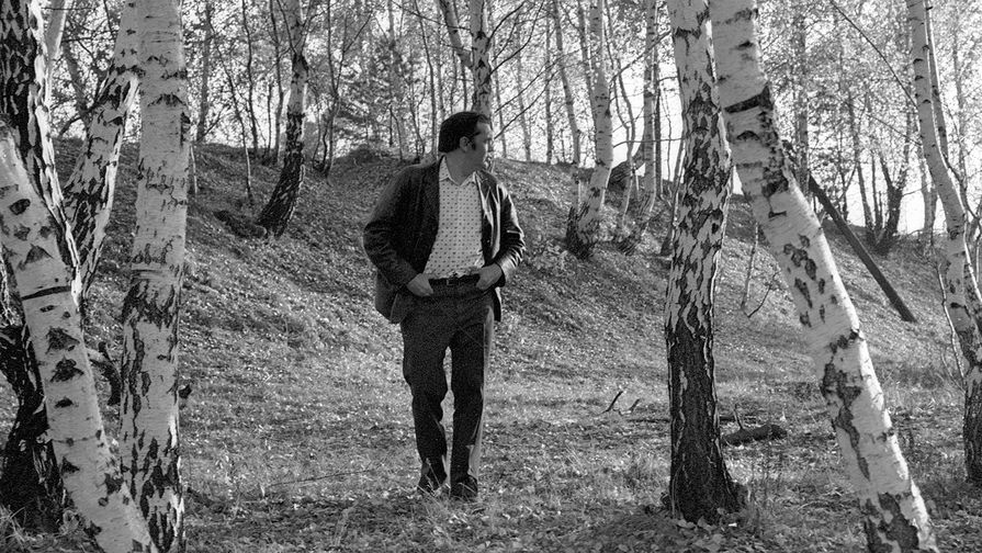 Поэт Роберт Рождественский на&nbsp;прогулке в&nbsp;лесу поселка Переделкино, 1980&nbsp;год