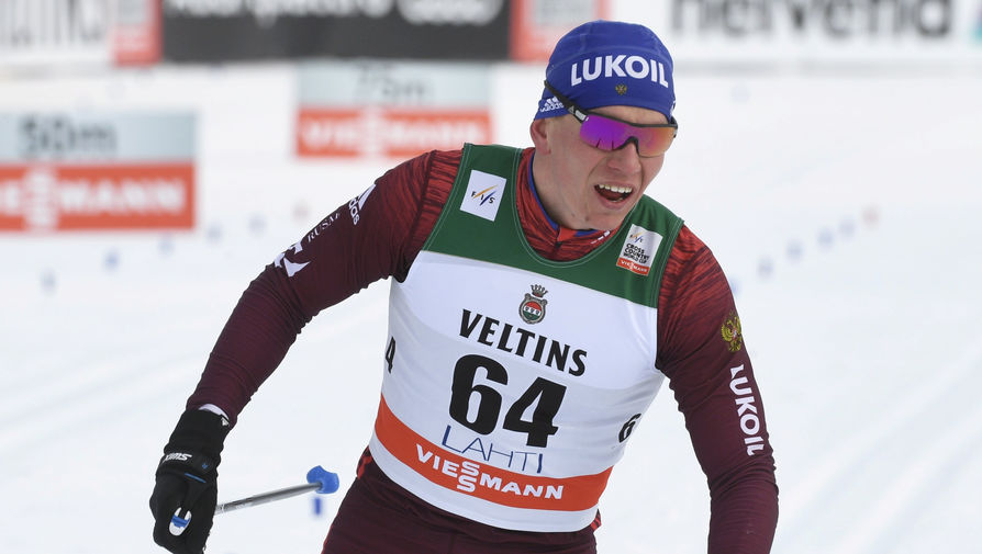 Российский лыжник Александр Большунов на этапе Кубка мира в Лахти — сразу после Олимпиады-2018
