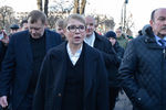 Лидер партии «Батькивщина» Юлия Тимошенко во время акции протеста около здания Верховной рады Украины в Киеве, 17 декабря 2019 года