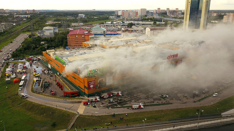 Во время пожара в&nbsp;торговом центре &laquo;РИО&raquo; на&nbsp;Дмитровском шоссе