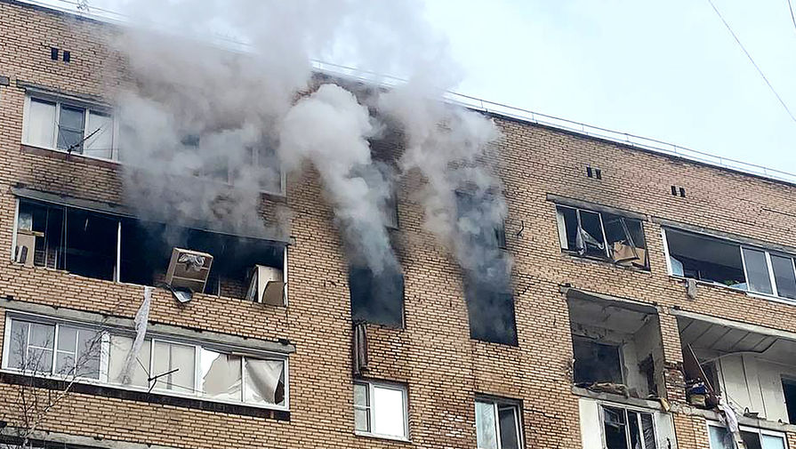 Последствия взрыва в жилом доме на улице Зеленой в Химках, 19 марта 2021 года