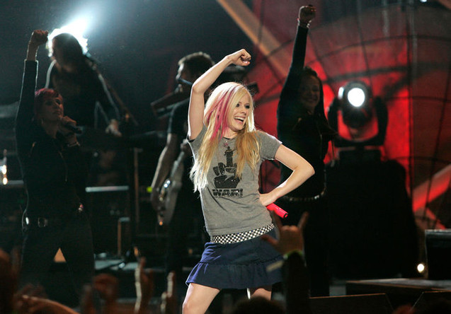 Аврил Лавин во время церемонии вручения премии MTV Latin Video Music Awards в Мехико, 2007 год