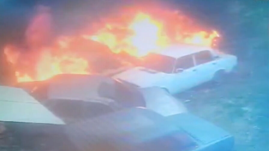 В Чите шесть машин автошколы сгорели из-за подожженного тополиного пуха
