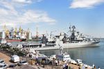 Фрегат «Гетман Сагайдачный» на праздновании Дня Военно-Морских Сил Вооруженных Сил Украины в Одессе