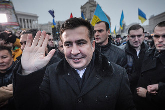 Михаил Саакашвили на площади Независимости, 2013 год
