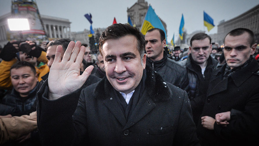 Михаил Саакашвили на&nbsp;площади Независимости, 2013&nbsp;год