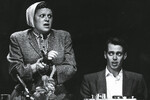 Актеры Пейтон Смит и Стив Бушеми в спектакле «Дорога к бессмертию (часть 2)» в театре Черч-Хилл в Эдинбурге, 1986 год